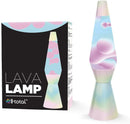 Lampada Lava Lamp 40cm Rainbow Dream Base Colori Pastello Magma Rosa