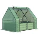 Letto per Orto Fioriera 127x95x92 cm in Acciaio con Copertura Verde
