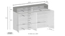 Scarpiera 4 Ante e 2 Ripiano a Ribalta 152x35x100 cm Savona 4A 1R Bianco Opaco/Larice Bianco  