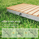 Doccia da Giardino Portatile 70x55 cm Getti d'Acqua Regolabili fino a 4 m in Polistirene Effetto Legno  