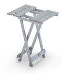 Sgabello Pieghevole da Campeggio 30x30 cm in Alluminio Grigio