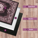 Tappeto Persiano 200x140 cm in Poliestere per Interni Rosso Ocra