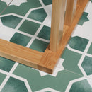 Portasciugamani a 3 Sbarre 48x25,8x94 cm in Bambù e Acciaio color Legno