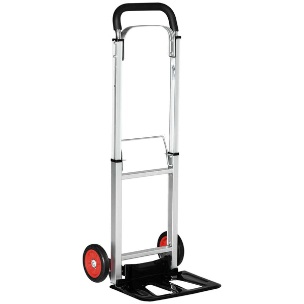Chariot Porte-Bagages Pliant 40x41x107 cm 2 Roues EVA en Aluminium et Acier acquista
