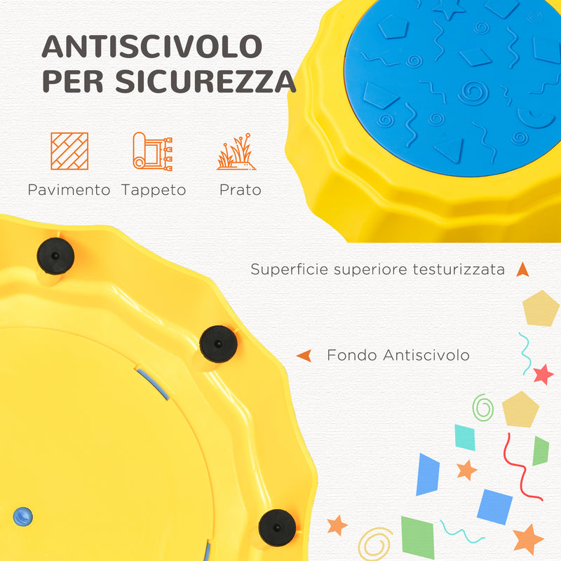 Percorso di Equilibrio 3 Pezzi per Bambini 3-6 Anni con Pietre di Fiume Antiscivolo e Impilabili
