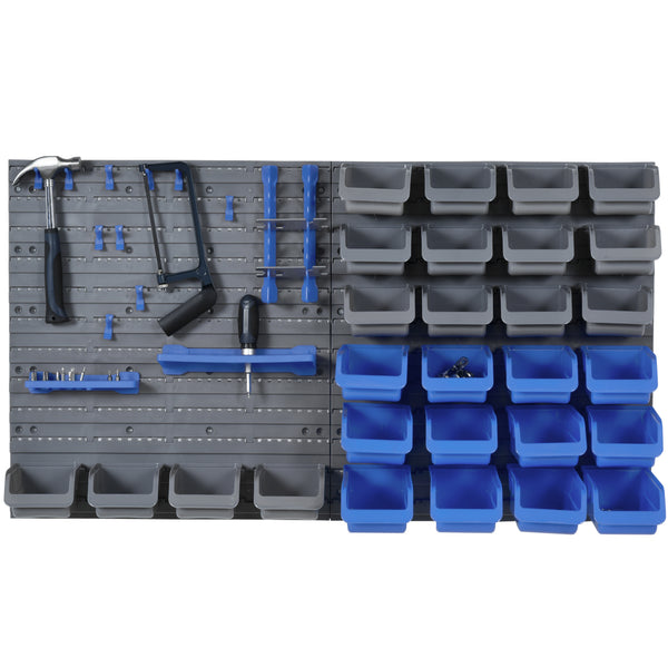 prezzo Boîte à outils 44pcs 54x22x95 cm avec boîtes réglables et amovibles en polypropylène bleu et gris