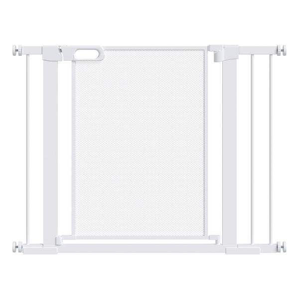 prezzo Barrière Extensible pour Chiens 75-103 cm avec Fermeture Automatique à Pression en Acier et ABS Blanc