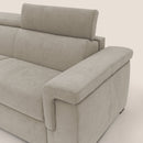 Divano Letto 3 Posti 220x100x95 cm in Tessuto Panna