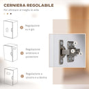 Credenza per Cucina con Armadietto a 2 Ante e Piano di Lavoro 72x40x178 cm in MDF Bianco