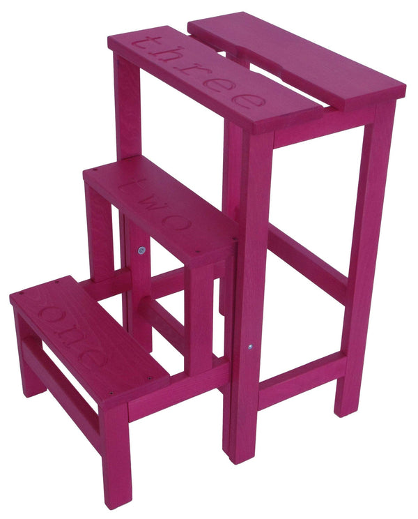 Tabouret Echelle 60x40x46 cm en Bois Fuchsia online