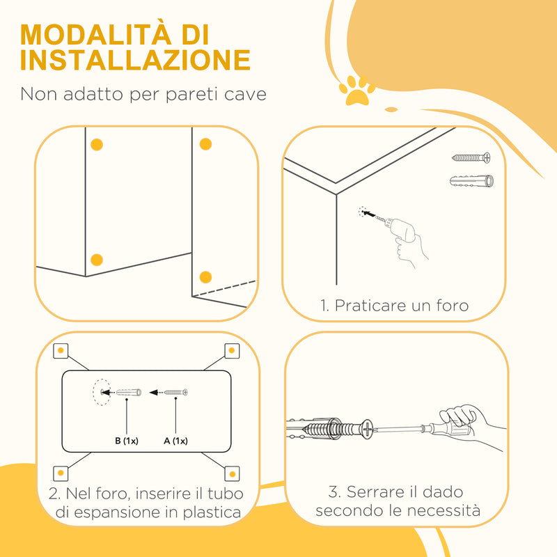 Cancellino per Cani  Taglia Piccola e Media 60,5-102x73 cm in Legno di Pino Naturale