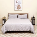 Set 2 Comodini Ripiano Aperto 27x25x60 cm in Truciolato Grigio e Legno Naturale