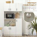 Mobile Dispensa Alto 6 Ante 2 Ripiani 100x40x180 cm in Truciolato Bianco