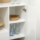 Mobile Dispensa Alto 6 Ante 2 Ripiani 100x40x180 cm in Truciolato Bianco