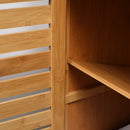 Mobiletto Bagno 2 Ripiani 2 Ante 60x30x120 cm in Bambù