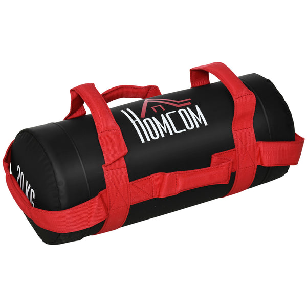 Sac Bulgare 20 Kg Ø22x55 cm pour Entraînement Fitness Noir et Rouge sconto