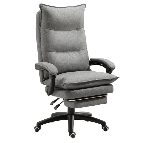 prezzo Fauteuil de bureau de massage présidentiel 70x62x120-130 cm avec repose-pieds gris
