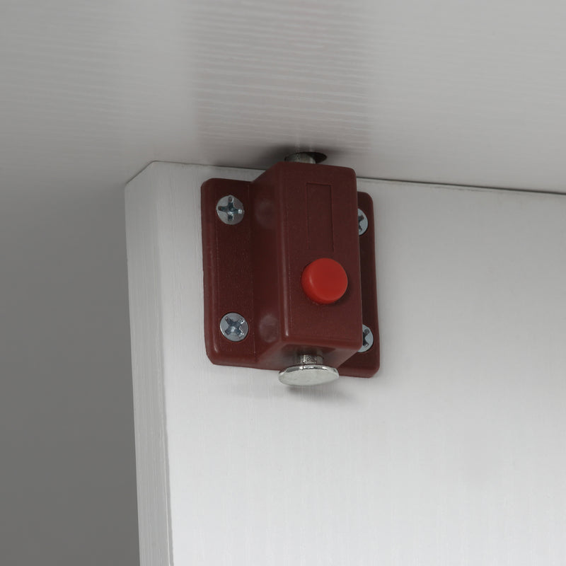 Tavolo da Pranzo Pieghevole Salvaspazio 90x60x74 cm in Legno Bianco