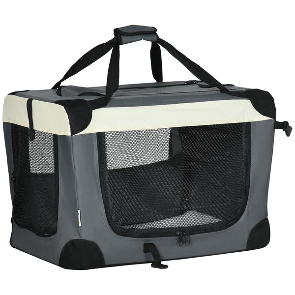prezzo Sac de Transport Pliable pour Chiens et Chats 60x41x41 cm 3 Ouvertures et Coussin Gris