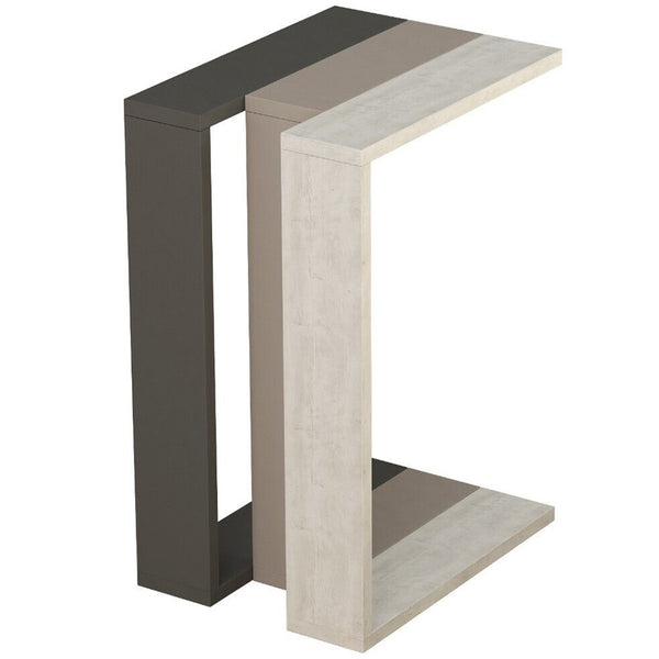 Tavolino da Soggiorno 30x40x57 cm Laterale Divano in Legno Bianco Antico Tortora Antracite prezzo