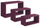 Lot de 3 étagères murales rectangulaires en panneaux de fibres triptyques violet aubergine