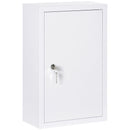 Armadietto Medicinali da Parete 30x14x46 cm 2 Chiavi in Acciaio Bianco