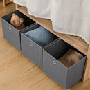 Armadio Guardaroba con Appendiabiti 105x48x160 cm 3 Cassetti in Poliestere e 3 Ripiani in Truciolato  color Legno