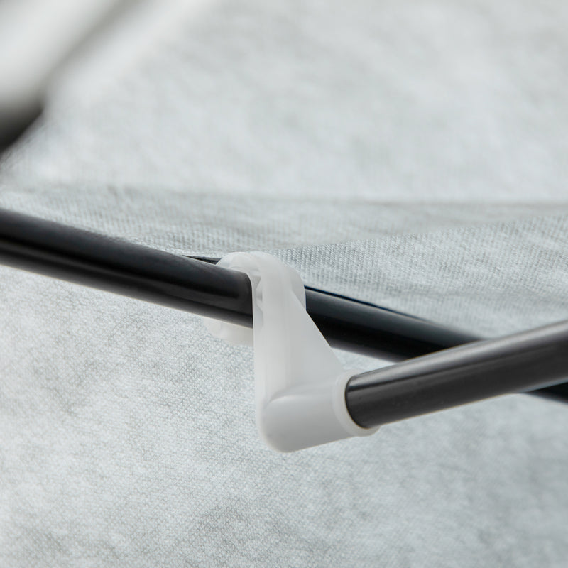 Armadio Guardaroba da Campeggio 103x43x162,5 cm 6 Ripiani Aperti e un Appendino in Tessuto non Tessuto Grigio