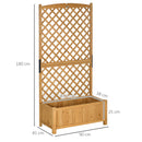 Fioriera da Giardino 90x45x180 cm con Traliccio in Legno d'Abete Giallo