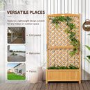 Fioriera da Giardino 90x45x180 cm con Traliccio in Legno d'Abete Giallo