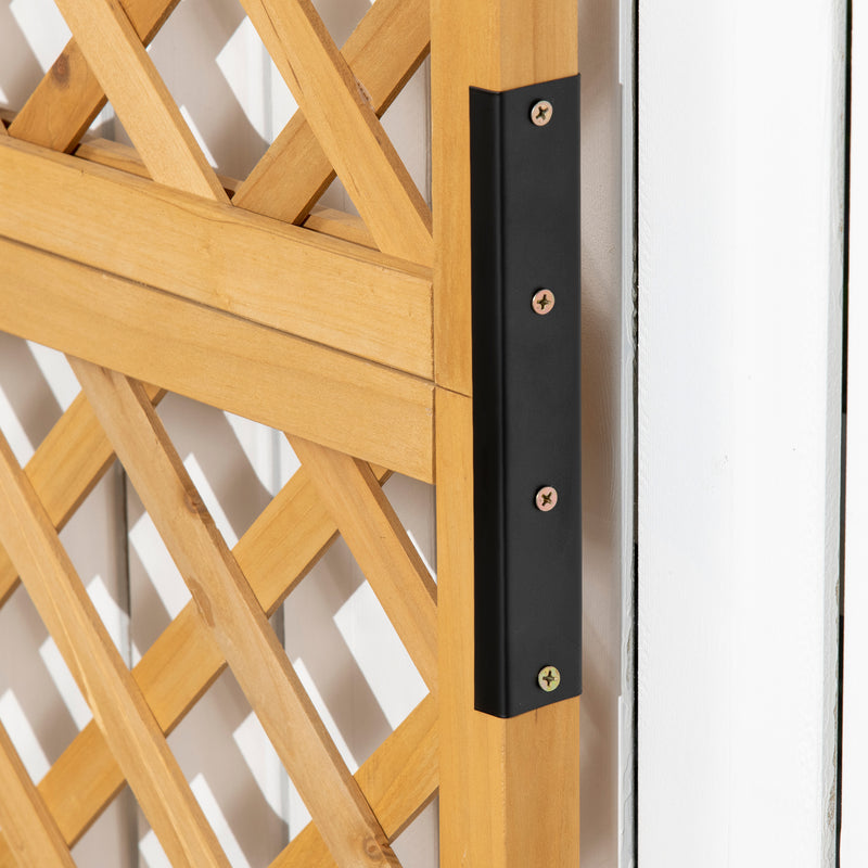 Fioriera da Giardino 90x45x180 cm con Traliccio in Legno d'Abete Giallo