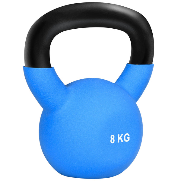 Kettlebell per Allenamento 8 Kg Base Piatta in Metallo e Neoprene Blu online