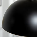 Set 2 Lampade a Sospensione Ø30x126 cm Altezza Regolabile in Metallo Nero