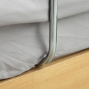 Maniglia Letto per Anziani 87x51,5 cm Larghezza e Altezza Regolabile in Acciaio Argento