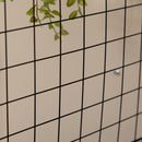 Libreria a 9 Cubi in Rete 35x35x35 cm con Pannelli in Acciaio e Polipropilene Nero