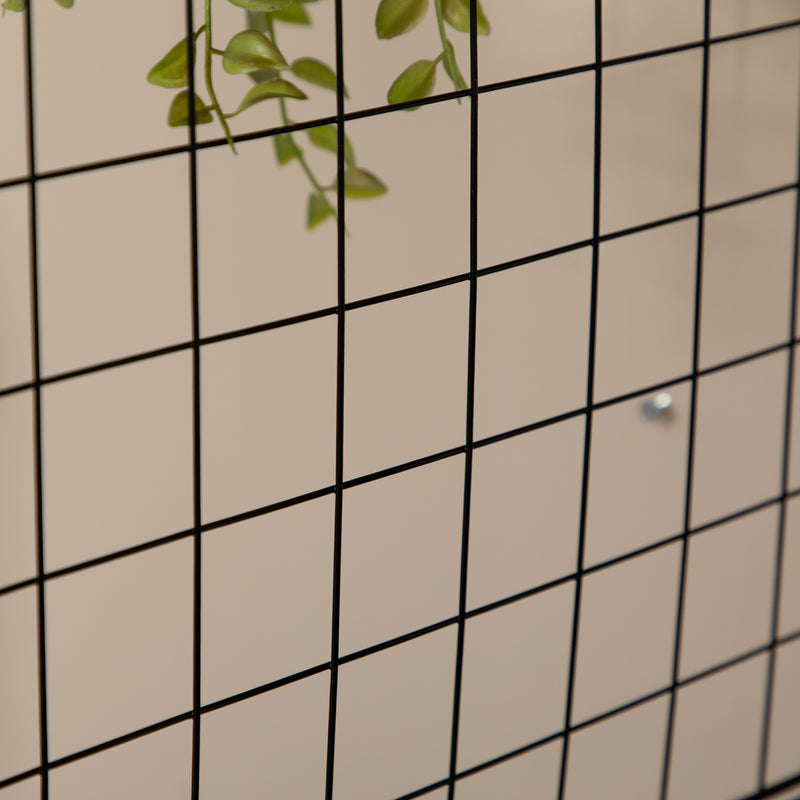 Libreria a 9 Cubi in Rete 35x35x35 cm con Pannelli in Acciaio e Polipropilene Nero