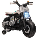Moto Elettrica per Bambini 6V   Bianca e Nera