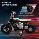 Moto Elettrica per Bambini 6V   Bianca e Nera