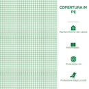 Serra da Giardino a Tunnel 180x180x200 cm con Porte e Finestre Avvolgibili in PE Verde