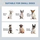 Set 3 Ciotole per Cani 500 ml 57x53x37,5 cm  in MDF e Acciaio Inox Bianco