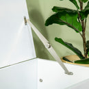 Set 3 Ciotole per Cani 500 ml 57x53x37,5 cm  in MDF e Acciaio Inox Bianco