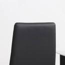 Set di 4 Sedie da Pranzo 41x50x97 cm con Schienale Alto in Similpelle Nero