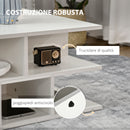 Tavolino da Caffè a 2 Livelli 70x70x36,5 cm con Ripiani Aperti in Truciolato Bianco