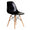 Chaise Moritz Noire 53x46x82,5 h cm en Bois Noir