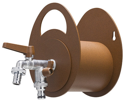 sconto Porte-tuyau mural en métal avec robinet à double sortie Belfer 42/MU Rouille