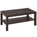 Tavolino Basso in Legno da Soggiorno Noce 90x45x40.5 cm 