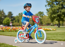 Bicicletta per Bambini 14" MTB a 2 Freni e Stabilizzatori Puffi Azzurro e Rosso