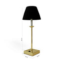 Lampada da Tavolo Ricaricabile Chantal Gold Velluto Nero