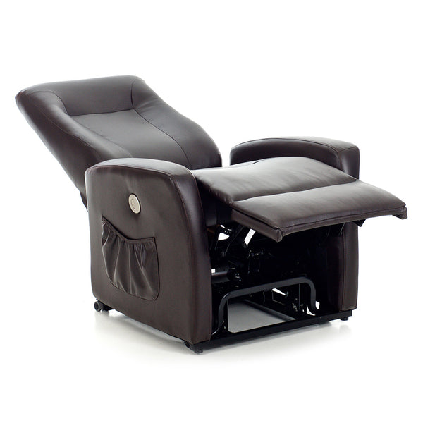 prezzo Fauteuil inclinable relax motorisé en cuir Ludovica brun