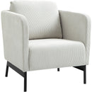 Poltroncina 73x74x82 cm in Velluto a Coste Grigio